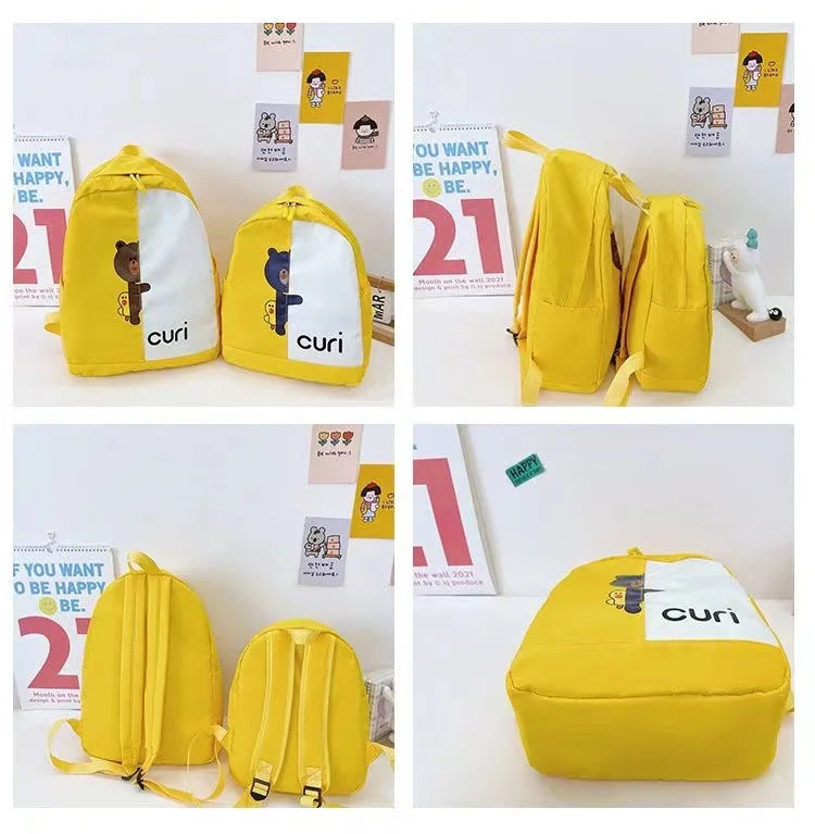 Cartoon Backpacks for Women Large-capacity Canvas Travel Rucksack