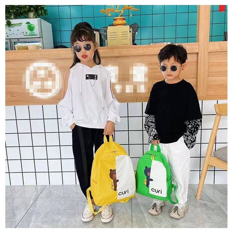 Cartoon Backpacks for Women Large-capacity Canvas Travel Rucksack