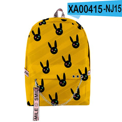 Cartoon Bad Bunny Waterproof Laptop Backpack