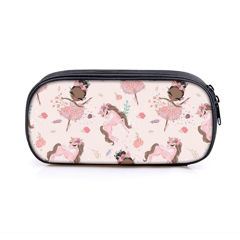 Ballet Dancing Girls Pencil Case Kids Bags Girl Stationery Bag