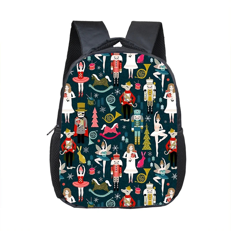Cartoon Ballet Dancing Printing Backpack Children School Bags Dance Shoes