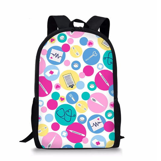 Bear Nurse Backpack for School Girls Boys Teenage