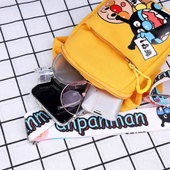 Cartoon Canvas Small Handbags Female Tide Of the Sen Department Children's Bag
