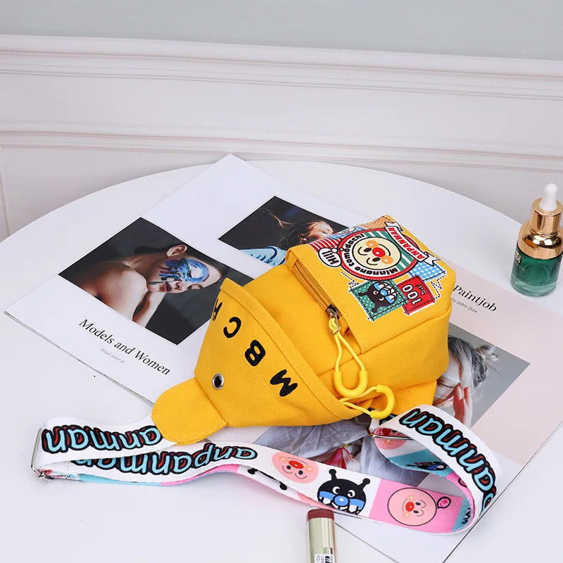 Cartoon Canvas Small Handbags Female Tide Of the Sen Department Children's Bag