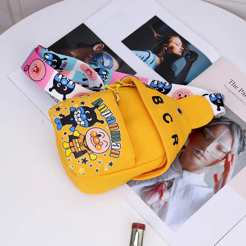 Cartoon Canvas Small Handbags Female Tide Of the Sen Department Children's Bag