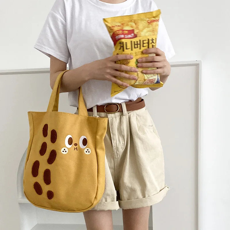 Embroidered Shoulder Bag Large Capacity Drawstring Tote Purse Handbags