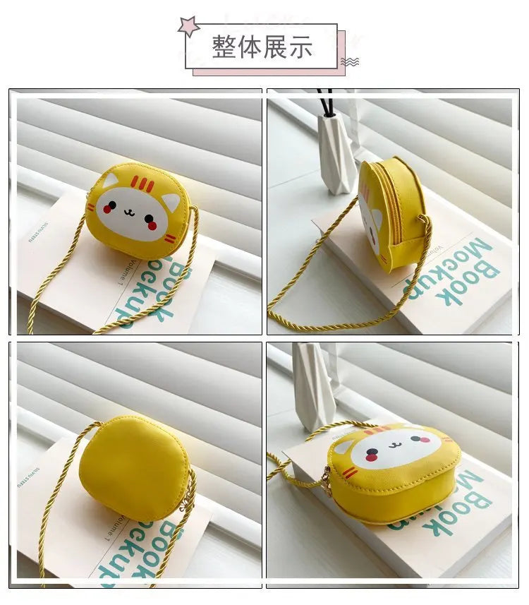 Cartoon Children's Mini Shoulder Crossbody Bags Girls Princess Coin Purse Wallet
