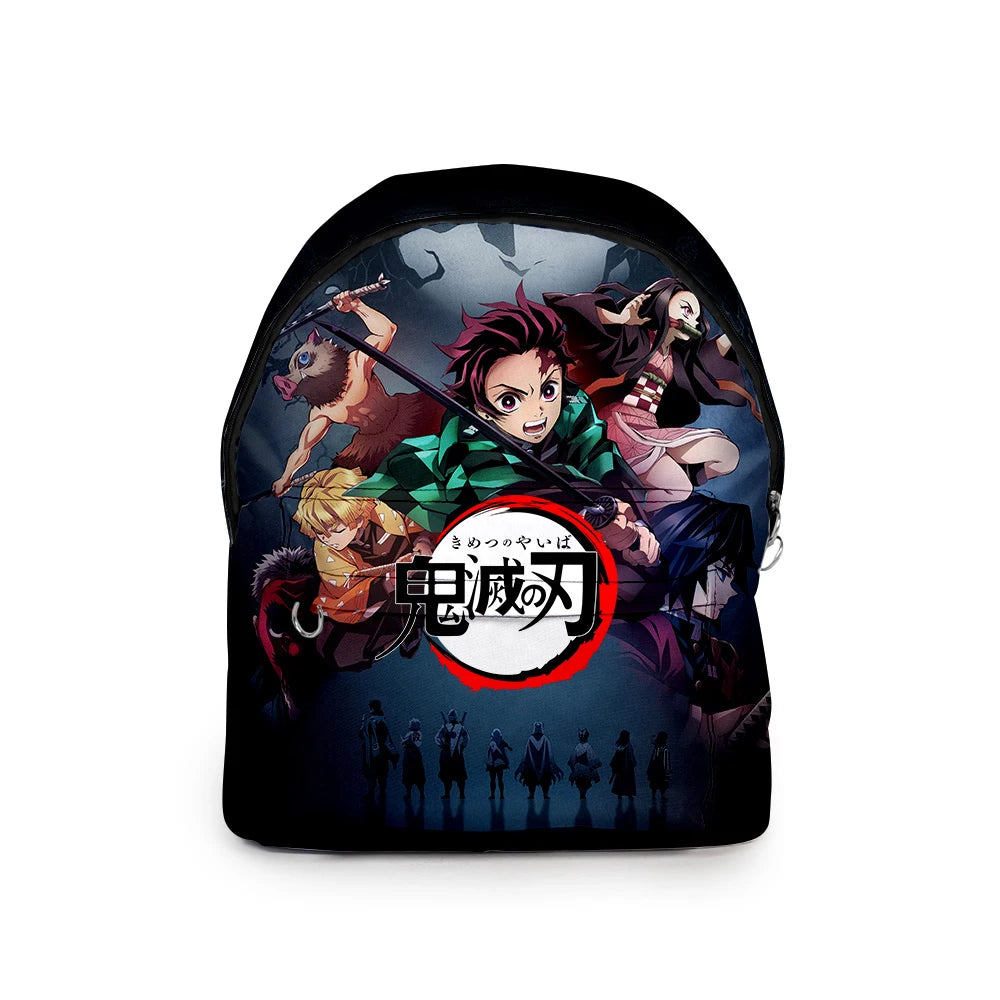 Demon Slayer Kimetsu No Yaiba 3D Print Backpack Waterproof Boys/Girls Travel Bag