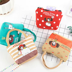 Women's Cartoon Coin Purse Zip Wallet Key Case Change Pouch Card Holder