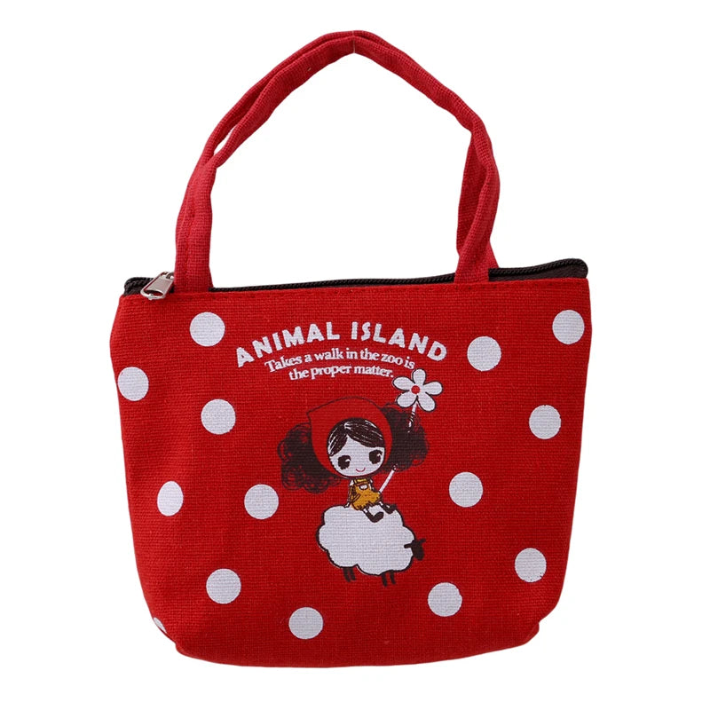 Women's Cartoon Coin Purse Zip Wallet Key Case Change Pouch Card Holder