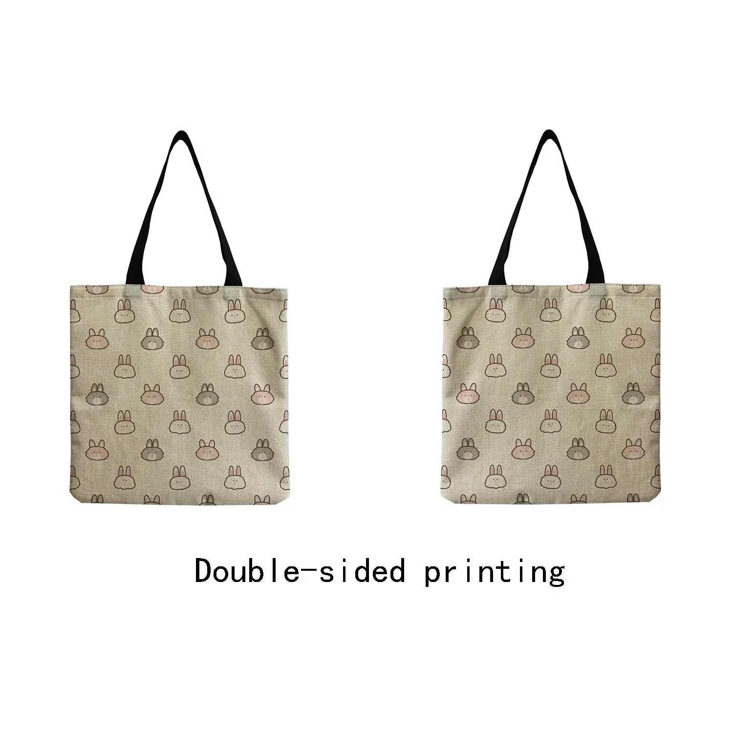 Cartoon Animal Printed Tote Girl Little Rabbit Handbag
