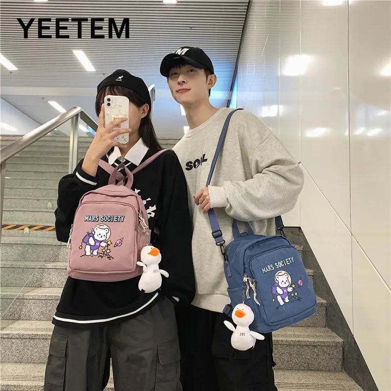 Astronaut Bear Backpack Men and Women Schoolbag