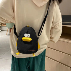 Cartoon Canvas Messenger Bag Girl Shoulder Bag Wallet Cell Phone