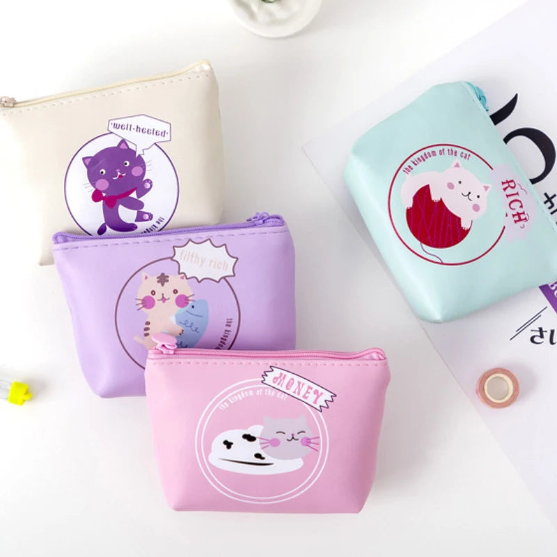 Cartoon Cat Coin Purse Multifunctional Storage Bag