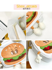 Funny Hamburger Crossbody Bag for Women
