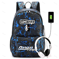 Danganronpa Pattern Backpack Boys Girls School Bags Rucksack
