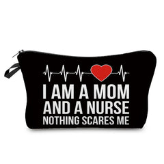 Cartoon Dentist Nurse Print Cosmetic Bags Makeup Bag Organizer