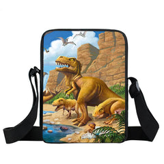 Dinosaur Messenger Bag Animal Painting Shoulder Handbag Girls Travel