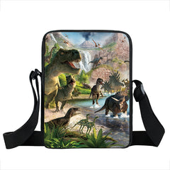 Dinosaur Messenger Bag Animal Painting Shoulder Handbag Girls Travel
