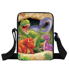 Dinosaur Messenger Bag Animal Painting Shoulder Handbag Girls Travel