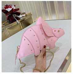 Dinosaur Tote Handbag Shoulder Bag Solid Women Casual Travel Bag