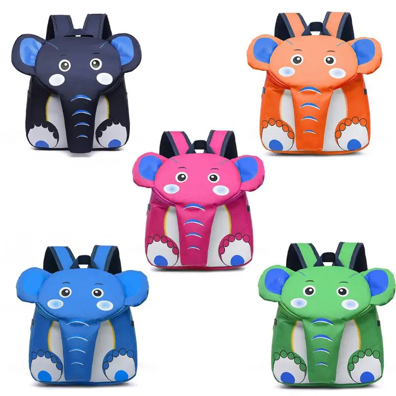 Cartoon Elephant Shoulder Bag Kindergarten Schoolbag Backpack For Kids