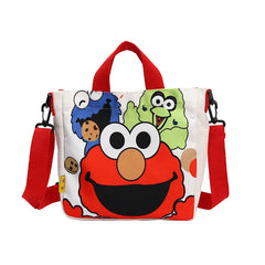Sesame Street Canvas Women's Shoulder Bag - Large Capacity