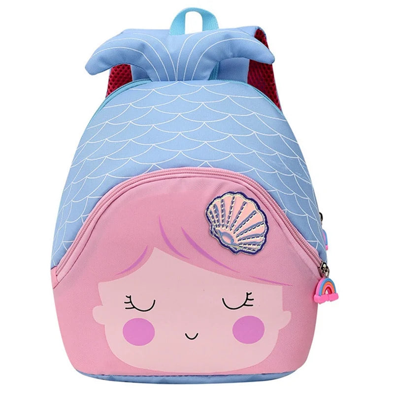 Cartoon Fish School Bag Student Girls Lovely Backpack Mochila Kindergarten 3D Bo