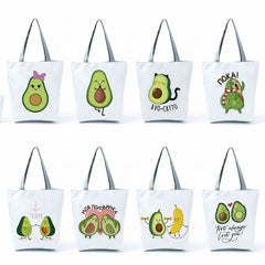Avocado Print Women Tote Shoulder Shopping Bag