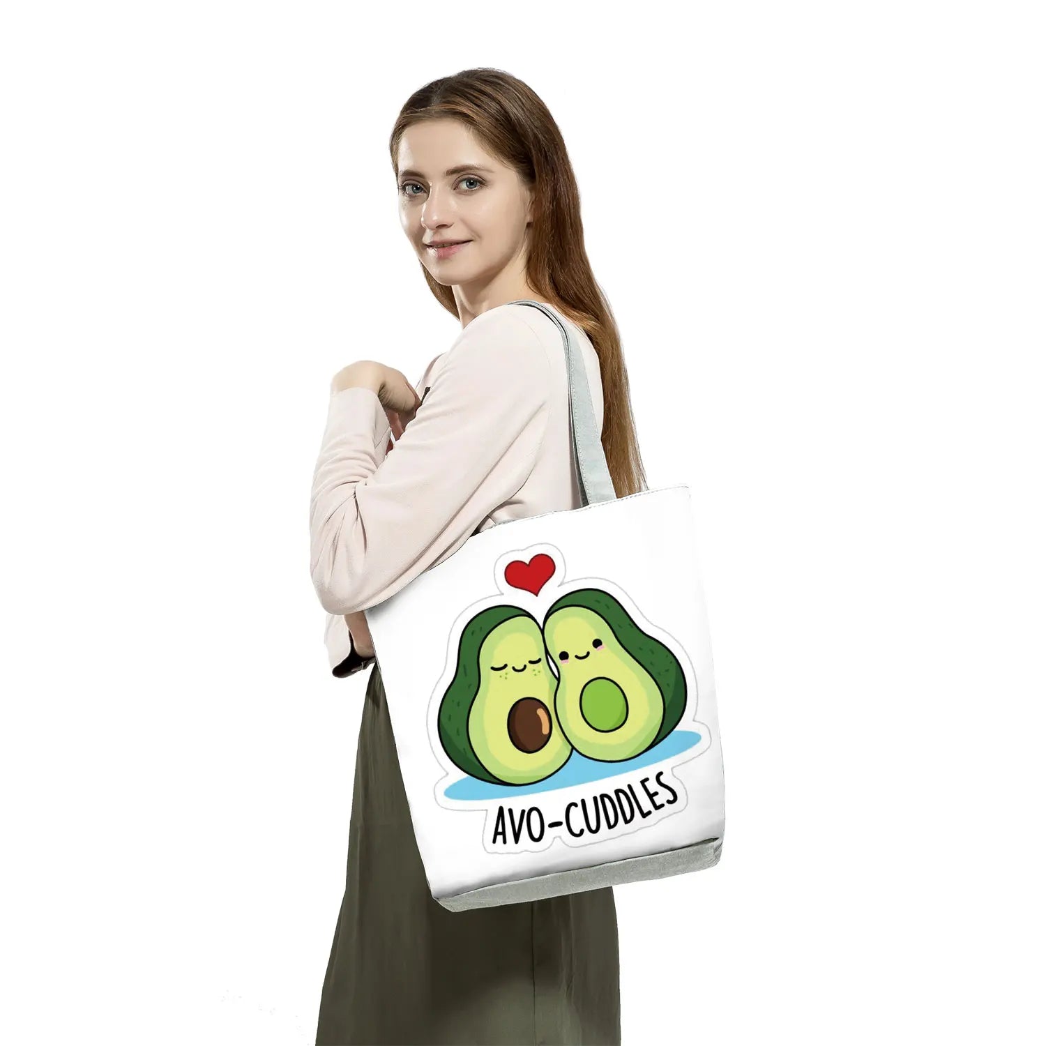 Avocado Print Women Tote Shoulder Shopping Bag
