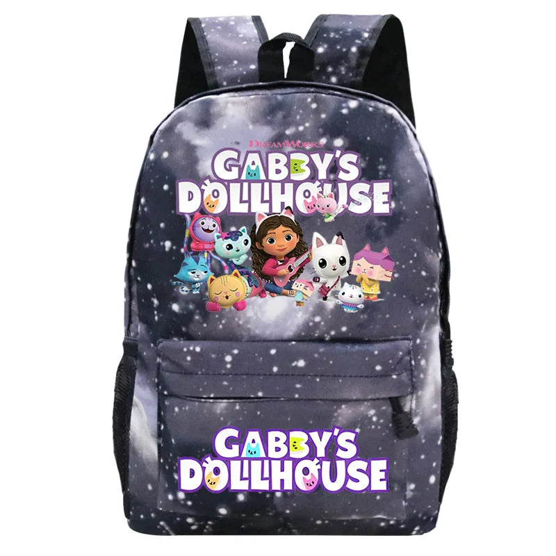 Gabby Dollhouse Backpack Boy Girl School Bags Back to School Mochila Book Bags
