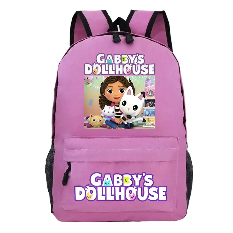 Gabby Dollhouse Backpack Boy Girl School Bags Back to School Mochila Book Bags