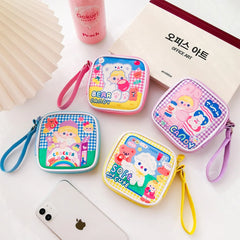 Girls Earphone Case Data Cable Storage Portable Organizer Bag