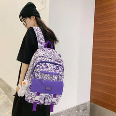 Graffiti Girl School Backpack Harajuku Student Bag