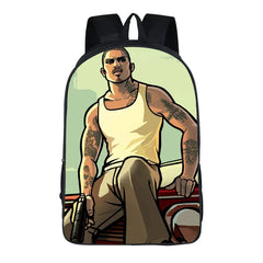 Cartoon GTA5 3D Backpack School Bag Book Bag