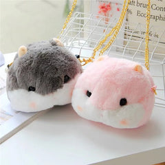 Harajuku Soft Hamster Handbag Stuffed Mouse Messenger Bag for Women