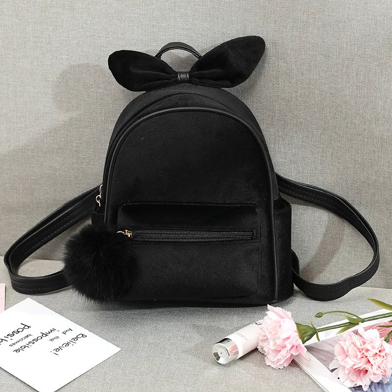 Kids Small Backpack Plush School Bag for Girls Shoulder Bagpack