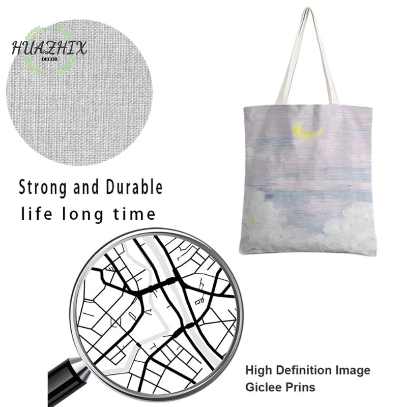 Little Prince Women Canvas Shopper Bag Eco Foldable Reusable Tote Bag