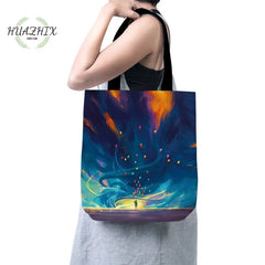 Little Prince Women Canvas Shopper Bag Eco Foldable Reusable Tote Bag