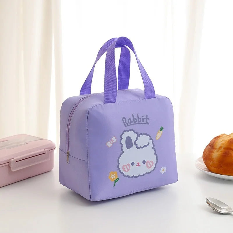 Kids Cartoon Lunch Bag Insulated Aluminum Foil Lunch Box Office Student Portable