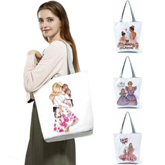 Cartoon Mama Tote Printed High Capacity Shopping Bag