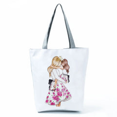 Cartoon Mama Tote Printed High Capacity Shopping Bag