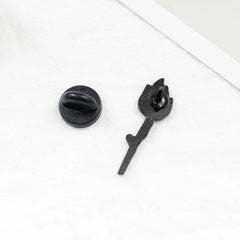 Cartoon Match Candle Flame Enamel Brooch