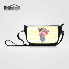 Piggy Printing Cartoon Messenger Bag Canvas Crossbody Shoulder Bag