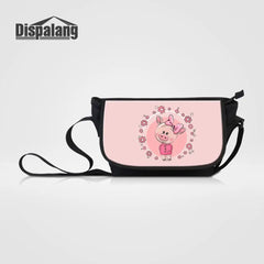 Piggy Printing Cartoon Messenger Bag Canvas Crossbody Shoulder Bag