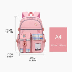 Cartoon Pocket Nylon Backpack Travel Rucksack Casual Daypack School Bag for Girl