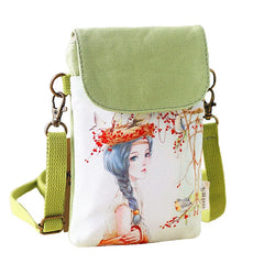 Totoro Shoulder Bag Manga Canvas Messenger Handbag Girls Mini Phone Pouch