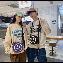 Ugly Japanese Couple Crossbody Small Round Bag Girl