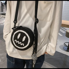 Ugly Japanese Couple Crossbody Small Round Bag Girl