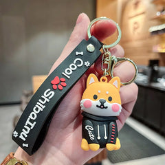 Shiba Inu Doll Keychain Boys Girls Backpack Pendant Car Key Chain